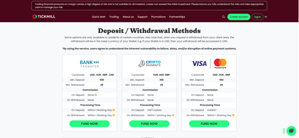 Tickmill Credit Cards Tickmill Credit Cards