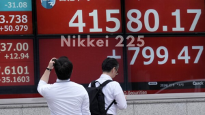 Nikkei225 has broken below the trendline support