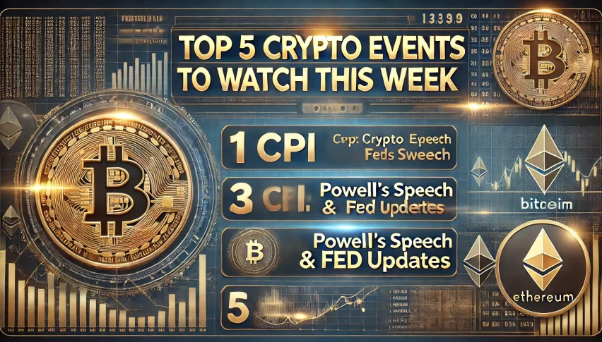 Top 5 Crypto Events to Watch This Week: CPI, Powell's Speech & Fed Updates