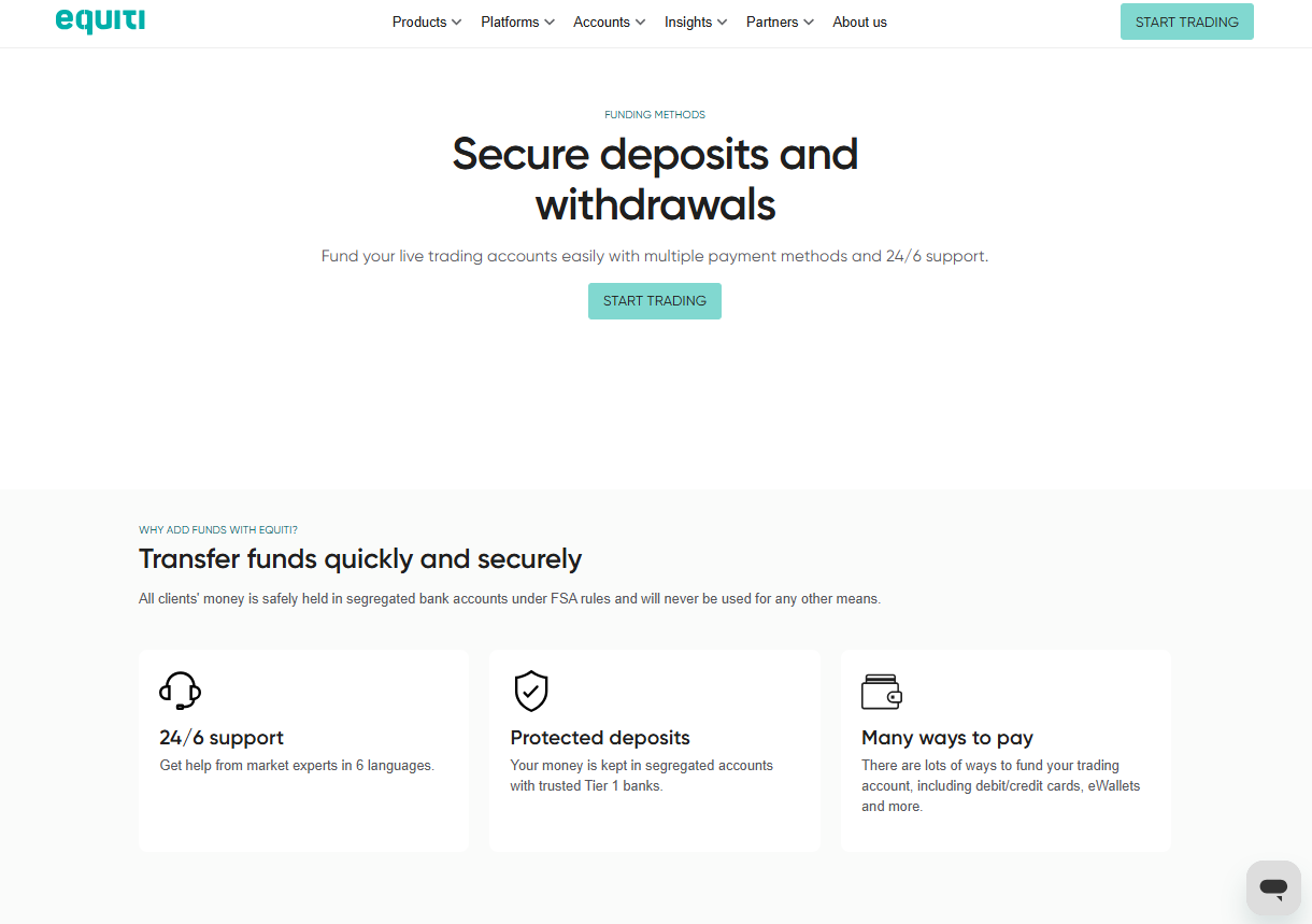 Deposit and Withdrawal Deposit and Withdrawal