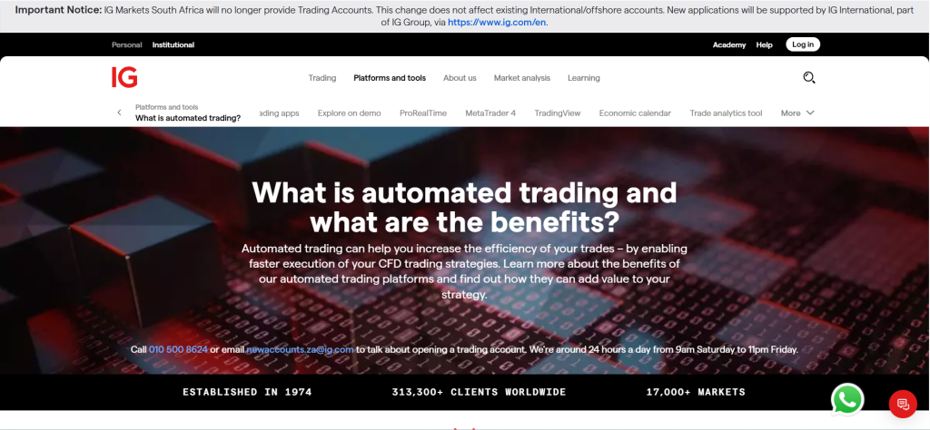 IG Automated Trading Broker