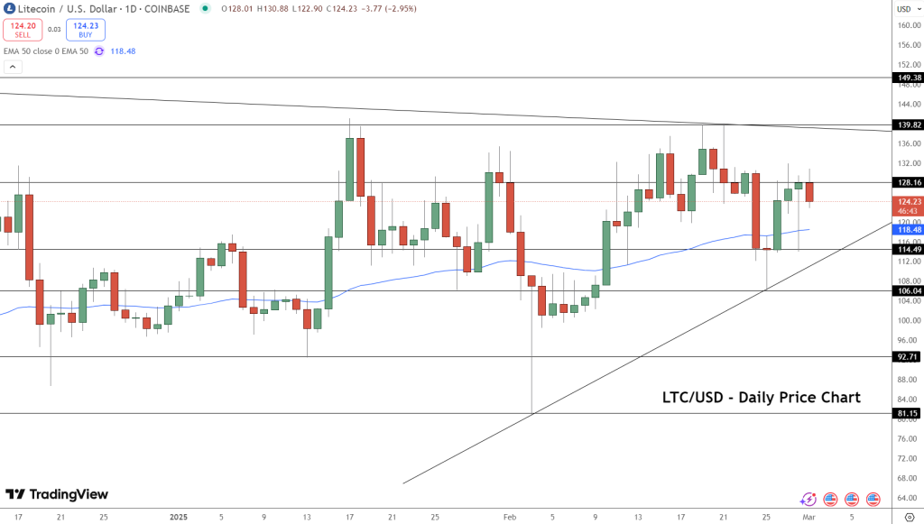 Litecoin Daily Price Chart