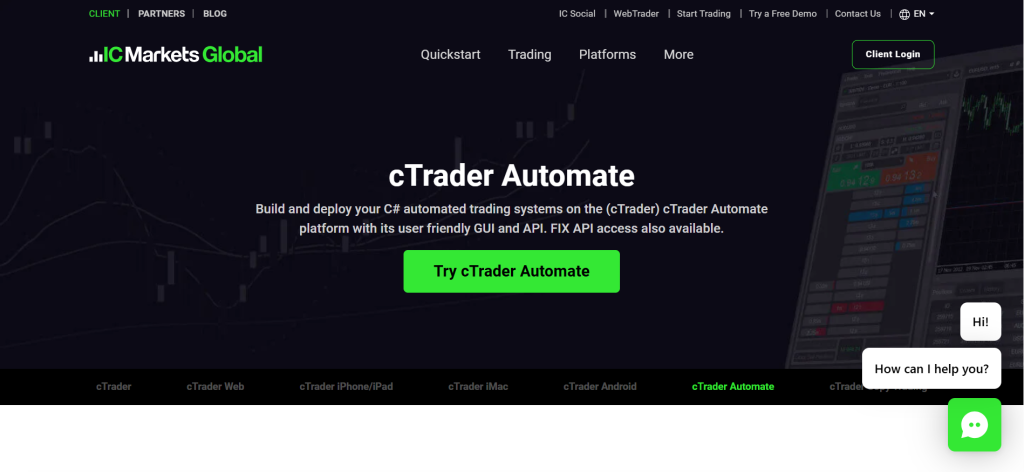 IC Markets Automated Trading Brokers