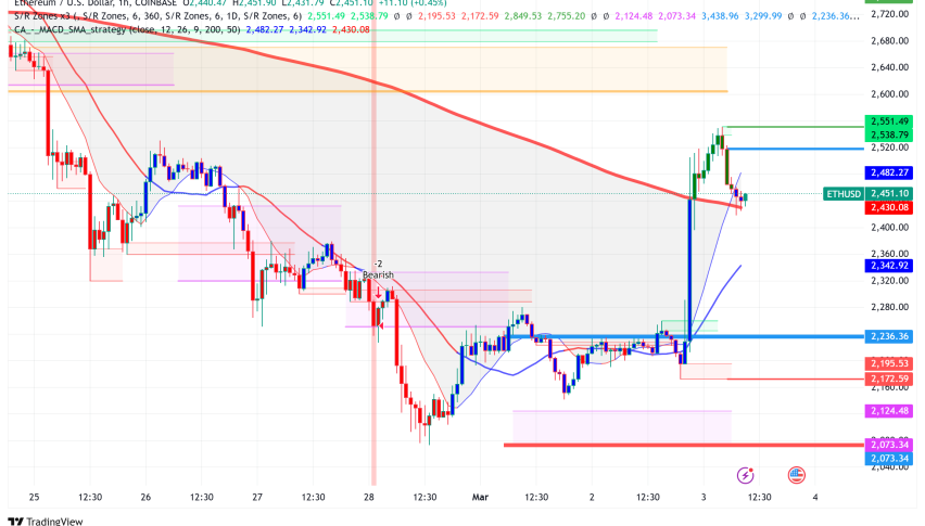 Ethereum Surges 10% Above $2,400 as Crypto Reserve Plan and Pectra Upgrade Fuel Bullish Momentum