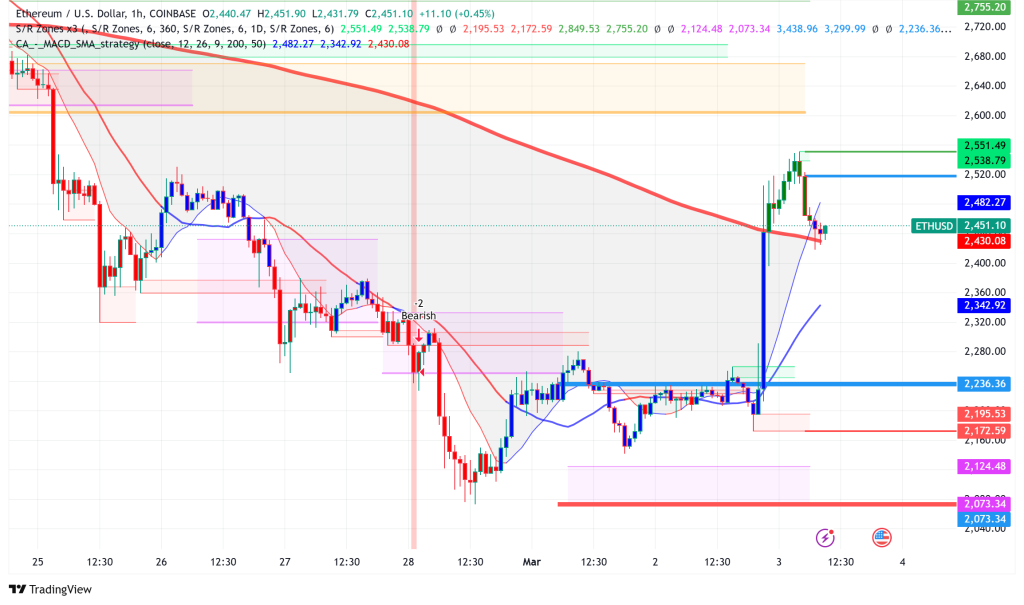 Ethereum Surges 10% Above $2,400 as Crypto Reserve Plan and Pectra Upgrade Fuel Bullish Momentum