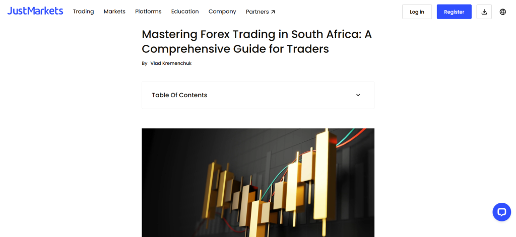 JustMarkets ZAR Accounts