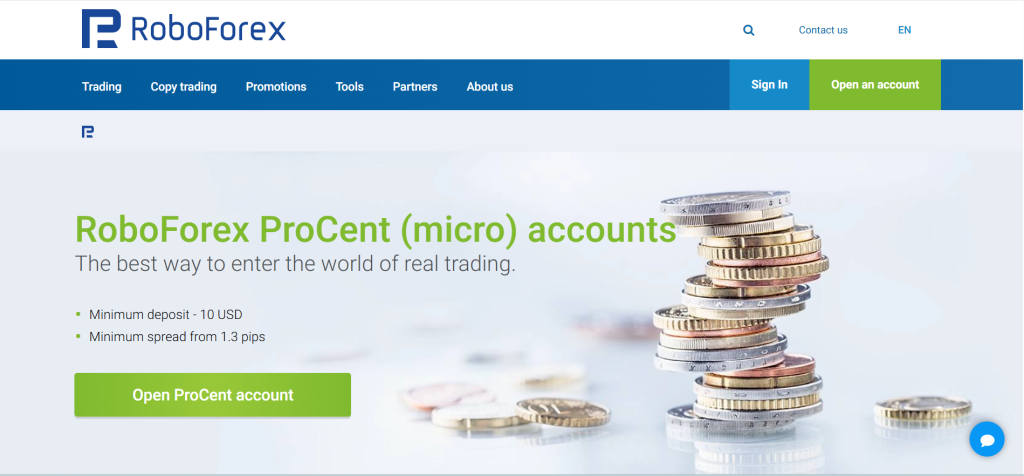 RoboForex Micro Account RoboForex Micro Account