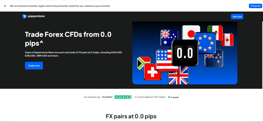 Pepperstone Zero Spreads