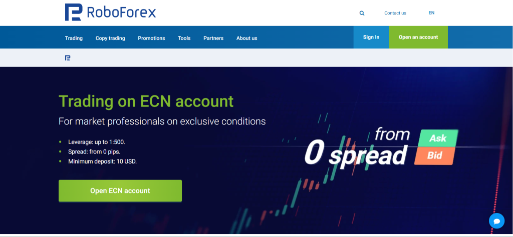 RoboForex Zero Spreads