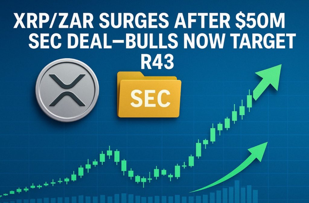 XRP/ZAR Surges After $50M SEC Deal— Bulls Now Target R43