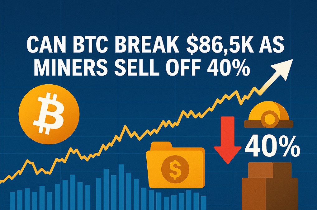 Bitcoin Price Prediction: Can BTC Break $86.5K as Miners Sell Off 40%?