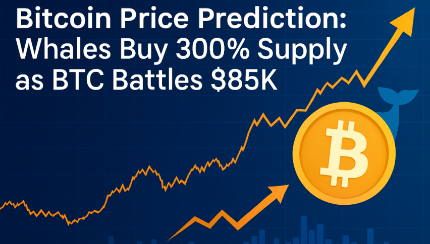 Bitcoin Price Prediction: Whales Buy 300% Supply as BTC Battles $85K