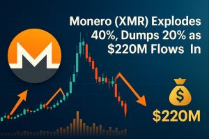 Monero (XMR) Explodes 40%, Dumps 20% as $220M Flows In