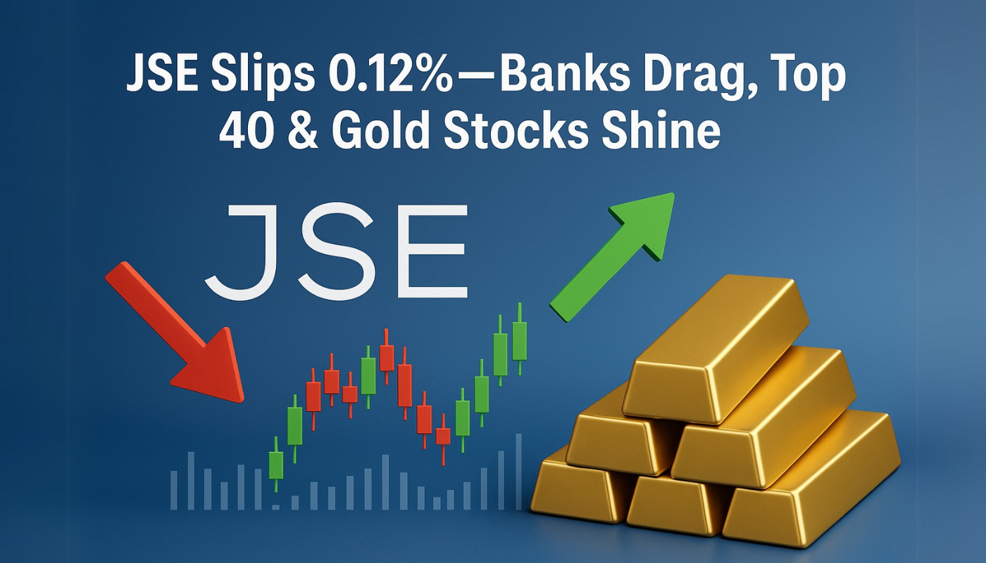 JSE Price Slips 0.12%—Banks Drag, Top 40 & Gold Stocks Shine - Forex News  by FX Leaders