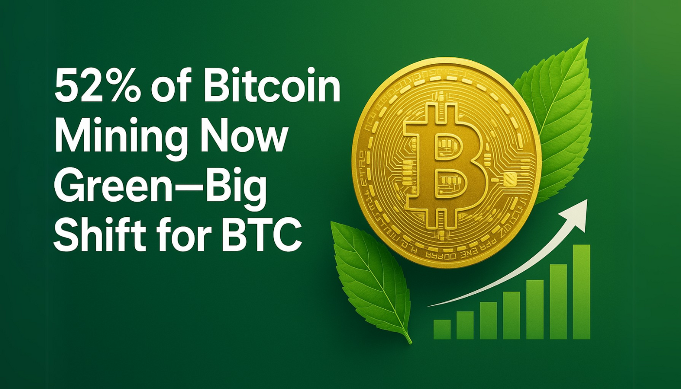 52% of Bitcoin Mining Now Green—Big Shift for BTC - Forex News by FX Leaders