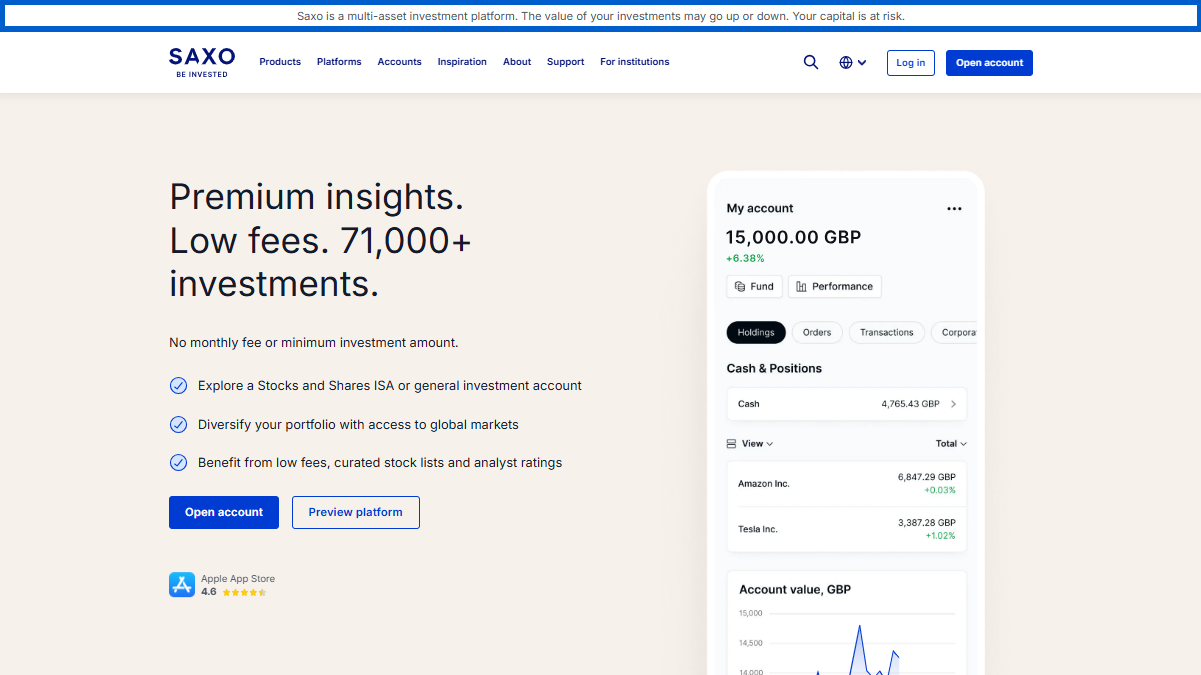 Saxo Bank Overview Saxo Bank Overview