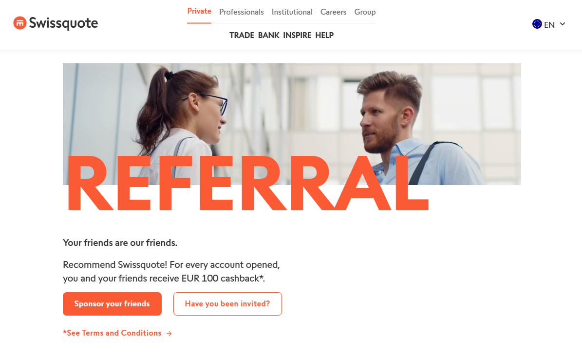 Swissquote Refer a Friend Swissquote Refer a Friend