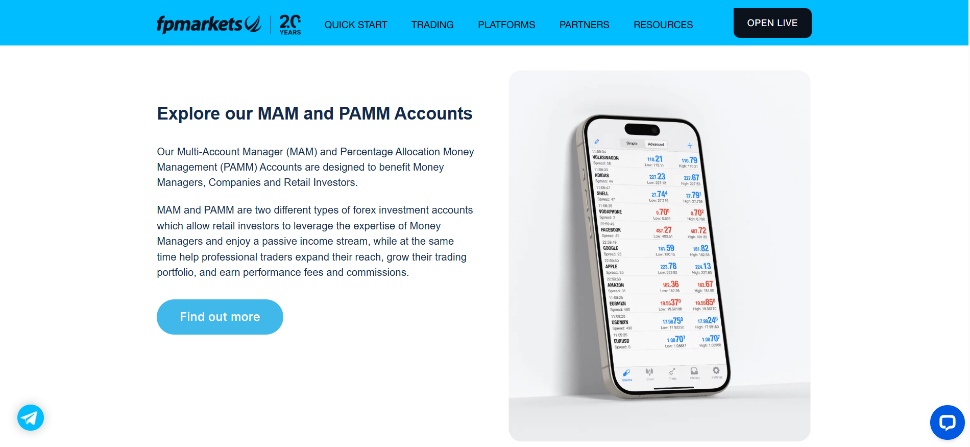 FP Markets PAMM Acc