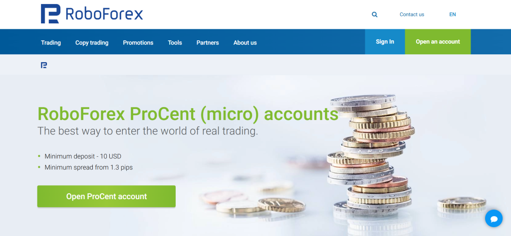 RoboForex Cent Account RoboForex Cent Account