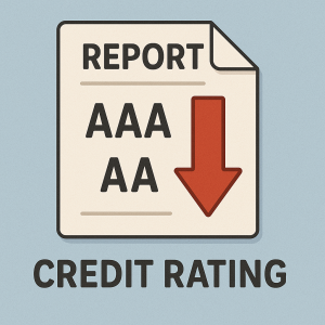 Lower credit rating results in lower stock prices.