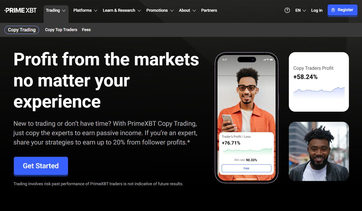 Profit from the Experts -  PrimeXBT Copy Trading Simplified