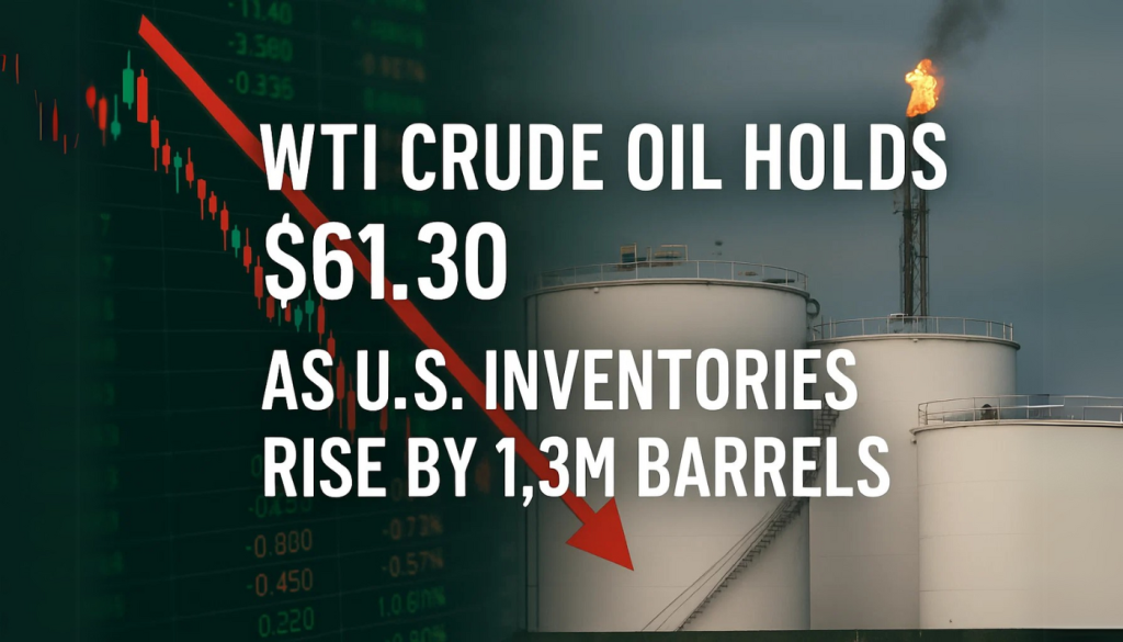 WTI Crude Oil Holds $61.30 as U.S. Inventories Rise by 1.3M Barrels ...