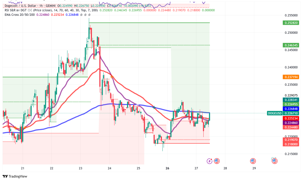 Dogecoin Tests Critical $0.26 Resistance: Technical Indicators Signal Potential Breakout