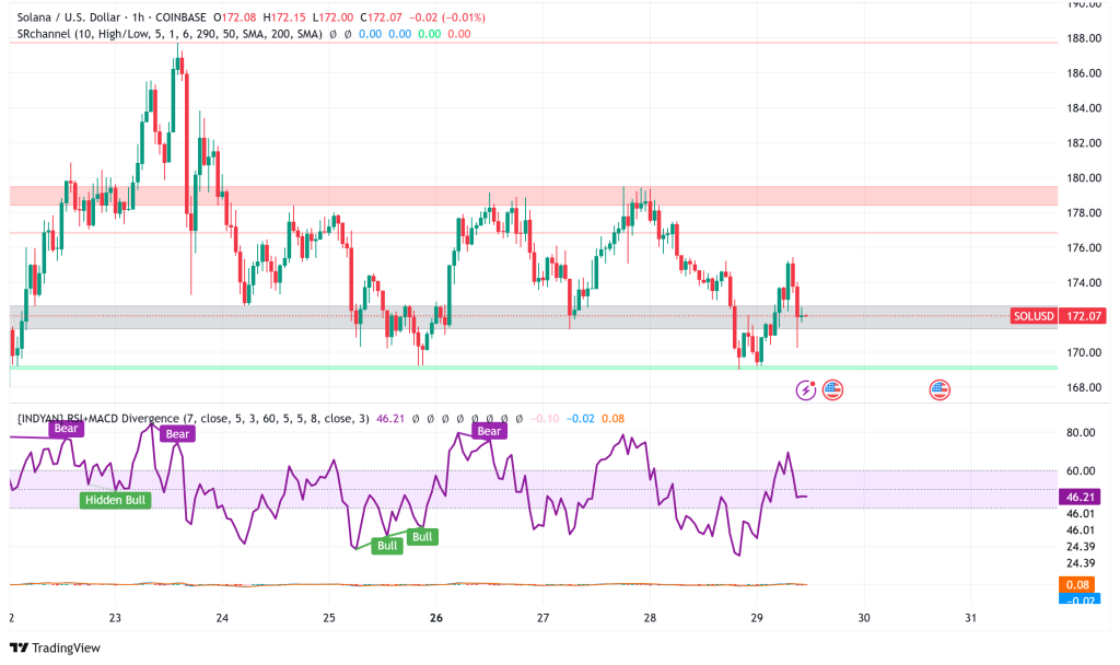 Solana Consolidates Above $170 Amid Mixed Signals: Technical Analysis Points to Potential $300 Rally