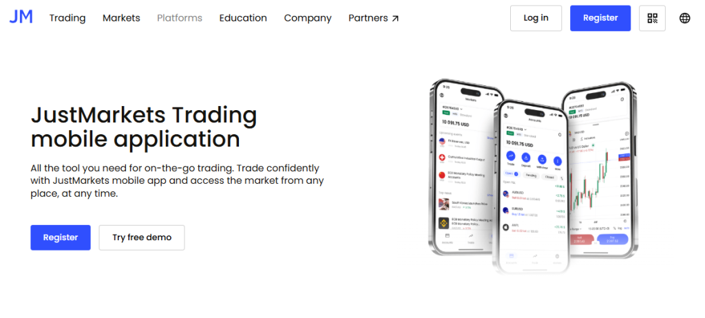 JustMarkets Mobile App JustMarkets Mobile App
