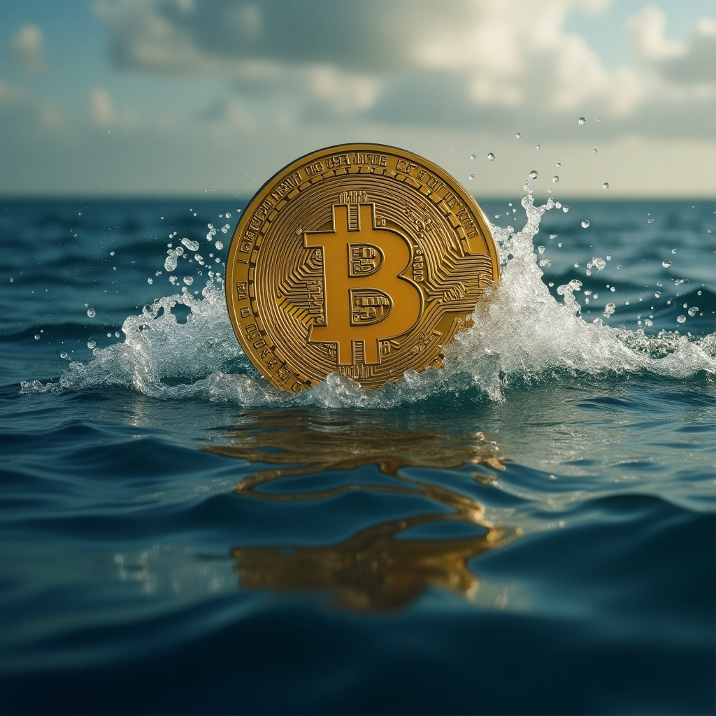 Bitcoin is treading water and hardly moving after its recent drop.