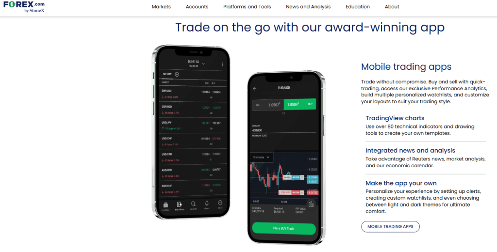 FOREX.com Forex Trading Apps