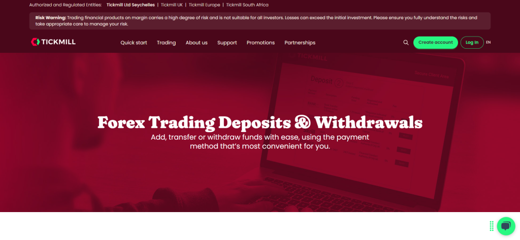 Tickmill Mobile Money