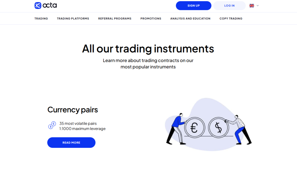 Markets Available for Trade