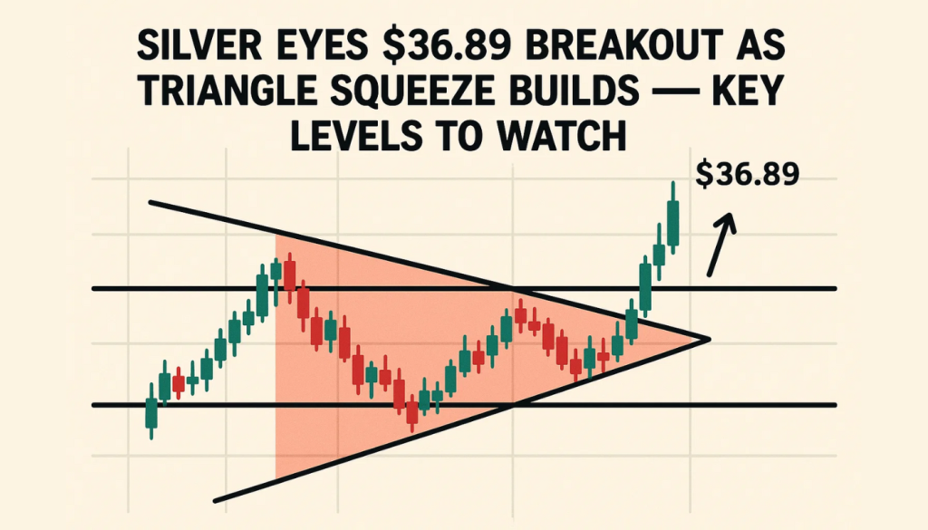 Silver Eyes $36.89 Breakout as Triangle Squeeze Builds—Key