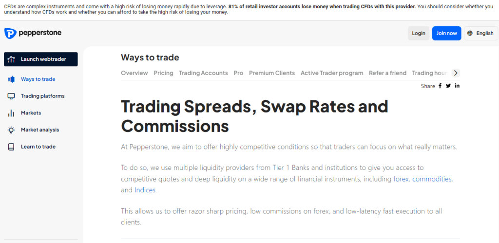 Fees, Spreads, and Commissions Fees, Spreads, and Commissions