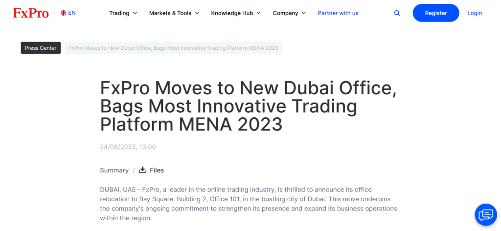 FxPro Best Forex Brokers in the uae