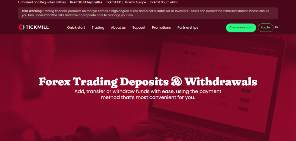 Deposits and Withdrawals Deposits and Withdrawals