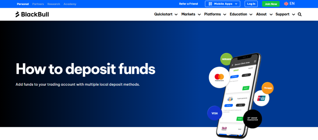 Deposit Funds with BlackBull Markets Deposit Funds with BlackBull Markets
