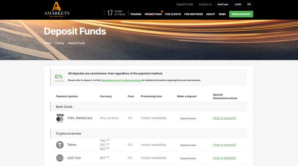 Deposit and Withdrawals Deposit and Withdrawals