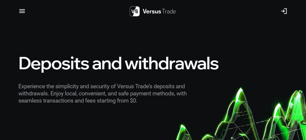 How Do Deposits and Withdrawals Work on Versus Trade