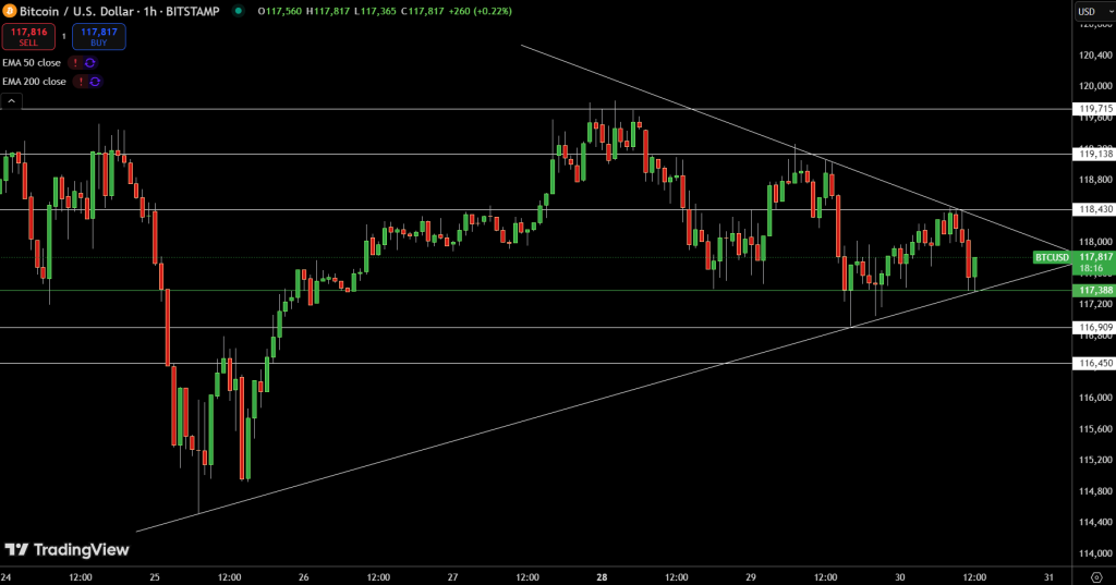 Bitcoin Price Chart - Source: Tradingview