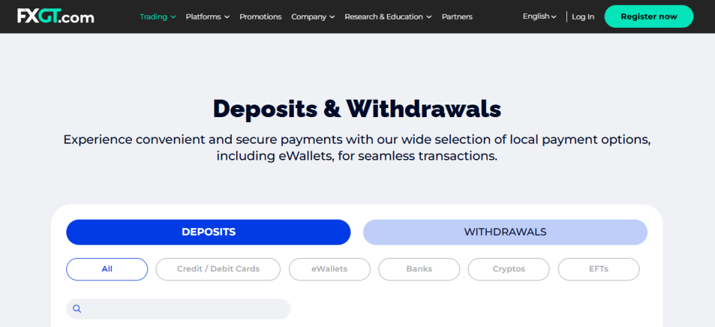 Deposits and Withdrawals Deposits and Withdrawals