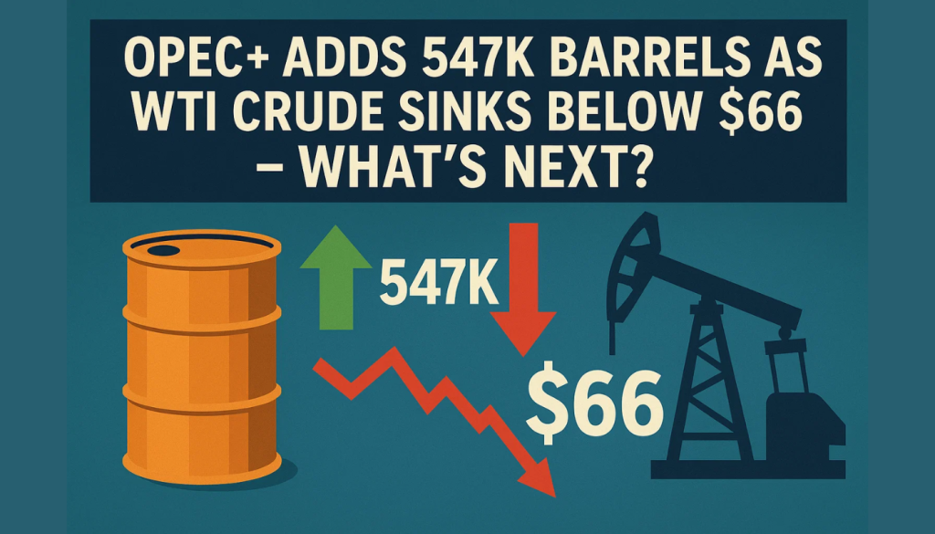 OPEC+ Adds 547K Barrels as WTI Crude Sinks Below $66 – What’s Next ...