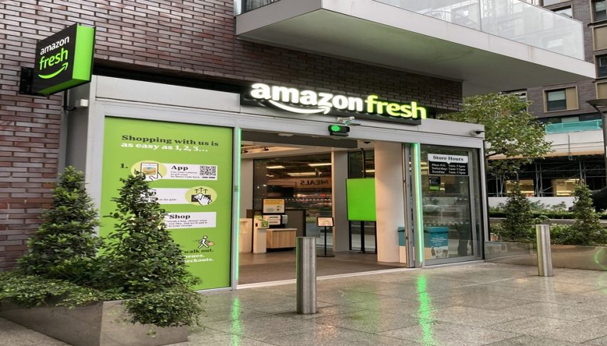Amazon Stock Nears Record High as Grocery Expansion Energizes Investors