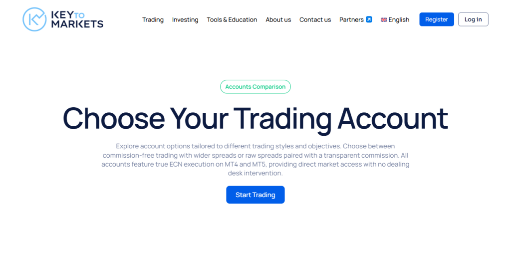 Minimum Deposit and Account Types