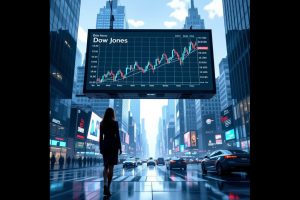 The Dow Jones nears a record high thanks to positive comments form today's Fed meeting.