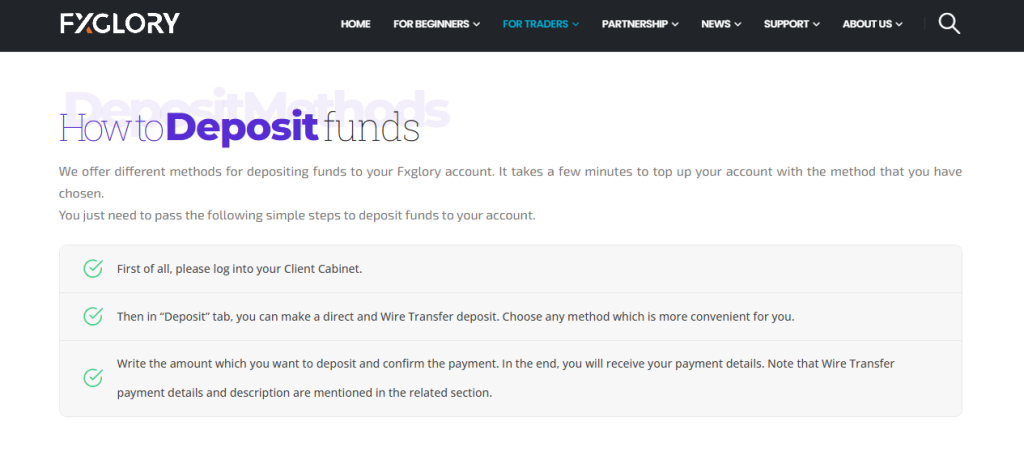 Deposits and Withdrawals