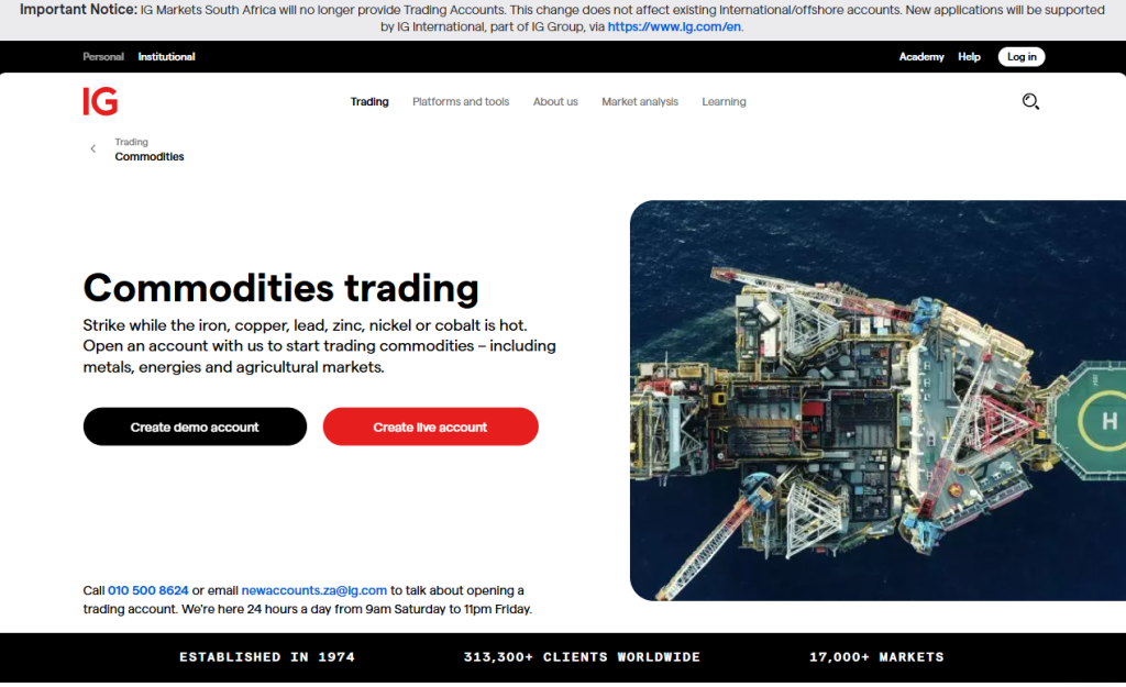 IG Commodities IG Commodities