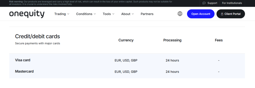 Deposit and WIthdrawals