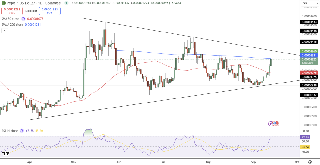 Pepe Price Chart - Source: Tradingview
